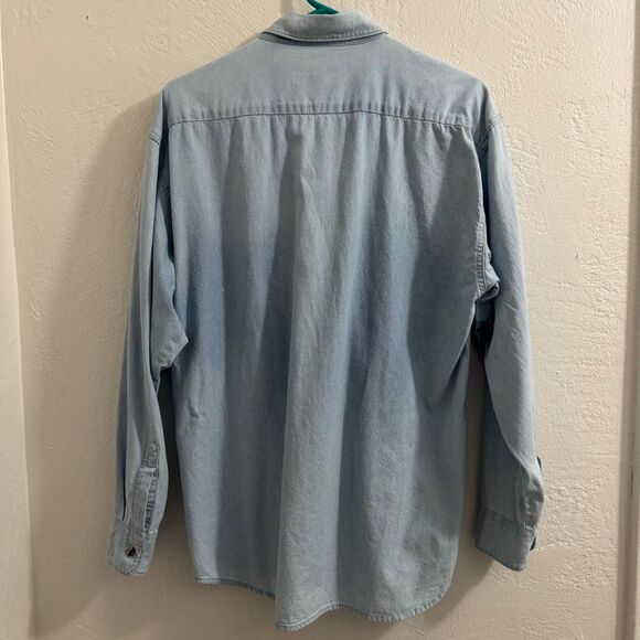 Patchington Vintage Pearl & Glitter Embellished Chambray Button Down M - Picture 6 of 6
